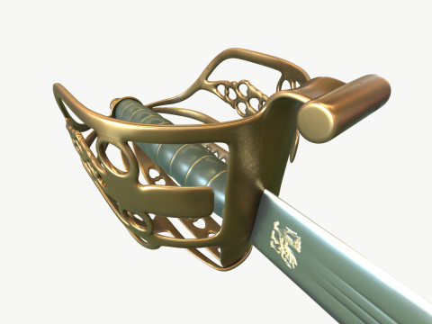 Scottish broadsword 3D मॉडल