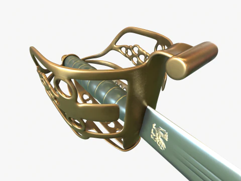 Scottish broadsword 3D Model