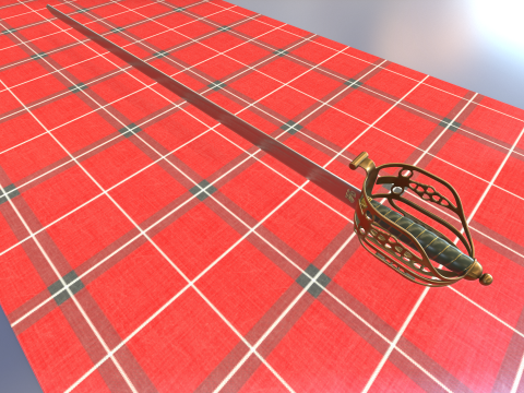 Scottish broadsword 3D मॉडल