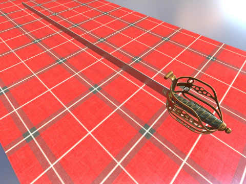 Scottish broadsword 3D Model