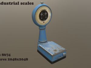 old industrial scales 3D 모델