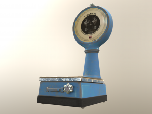 old industrial scales Modello 3D