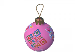 christmas ball with qr codes 3D Model