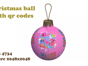 christmas ball with qr codes 3D Model