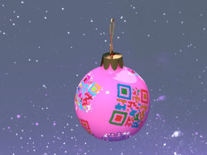 christmas ball with qr codes 3D Model