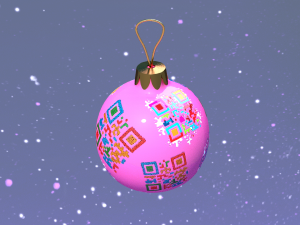 christmas ball with qr codes 3D Model