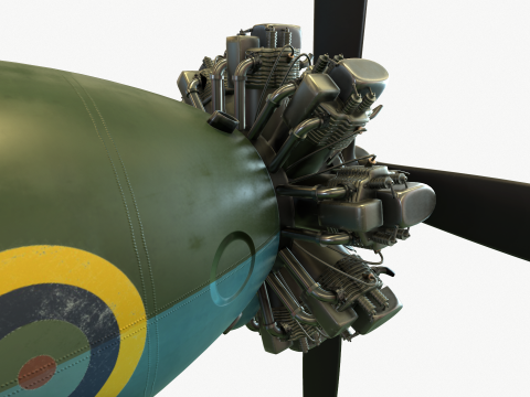 Motor Bristol Pegasus 3D-Modell