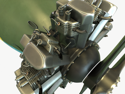 Motor Bristol Pegasus 3D-Modell