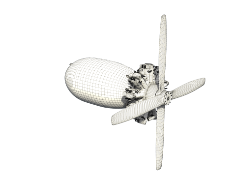 Motor Bristol Pegasus 3D-Modell
