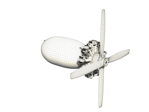 Motor Bristol Pegasus Modelo 3D