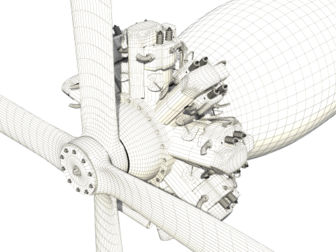 Motor Bristol Pegasus 3D-Modell