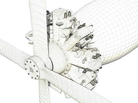 Motor Bristol Pegasus Modelo 3D