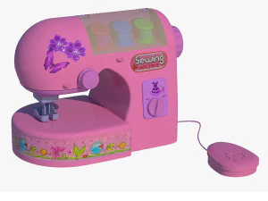 M&aacute;quina de costura de simula&ccedil;&atilde;o infantil Modelo 3D
