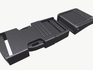 Fastex buckle with clip 3D Model