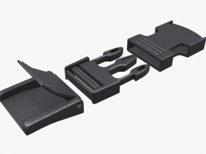 Fastex buckle with clip 3D Model
