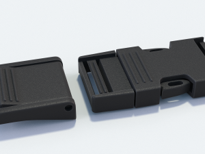 Fastex buckle with clip 3D Model
