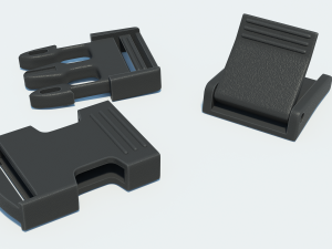 Fastex buckle with clip 3D Model