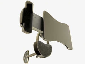 Old Padlock and Key 3D 모델