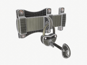 Old Padlock and Key 3D 모델