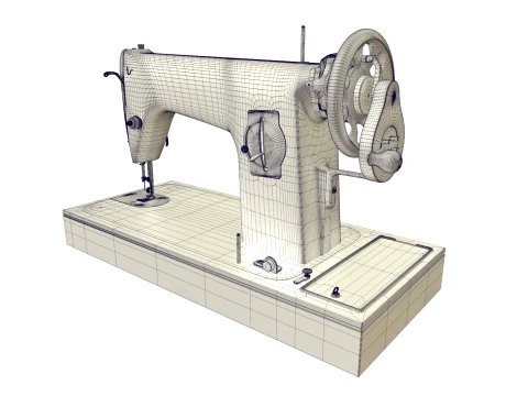 Sewing machine Singer 201 3D Model