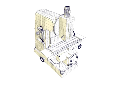 Vertical Milling Machine 3D Model
