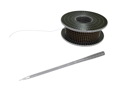 Needle and thread 3D Model
