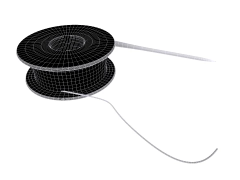 Needle and thread 3D Model