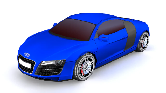 audi r8 low poly 3D Model .c4d .max .obj .3ds .fbx .stl .blend