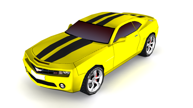 chevrolet camaro lowpoly 3D मॉडल .c4d .max .obj .3ds .fbx .stl .blend 
