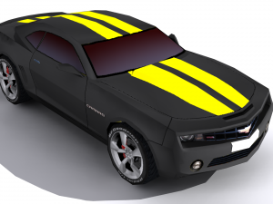 chevrolet camaro lowpoly 3D मॉडल