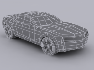 chevrolet camaro lowpoly 3D मॉडल