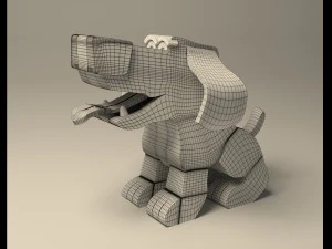 cartoon dog 3D Model