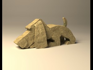 cartoon dog 3D Model