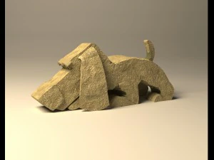cartoon dog 3D Model