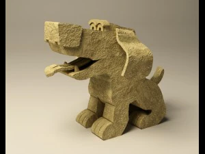 cartoon dog 3D Model