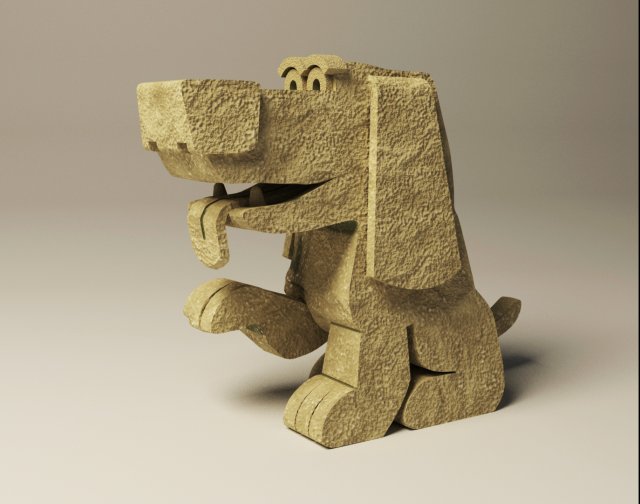 cartoon dog 3D Model .c4d .max .obj .3ds .fbx .stl .blend 