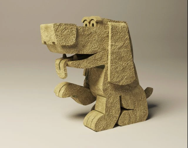 cartoon dog 3D Model .c4d .max .obj .3ds .fbx .stl .blend 