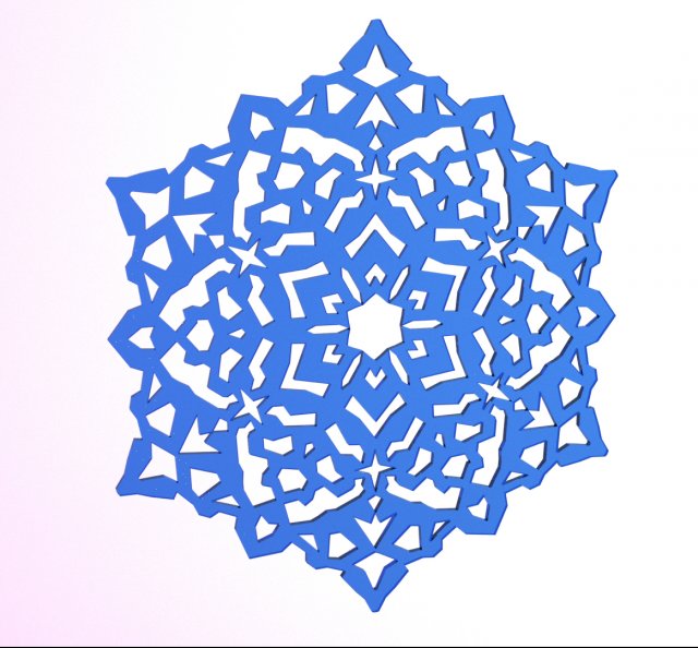 snowflake 3D-Modell .c4d .max .obj .3ds .fbx .stl .blend 