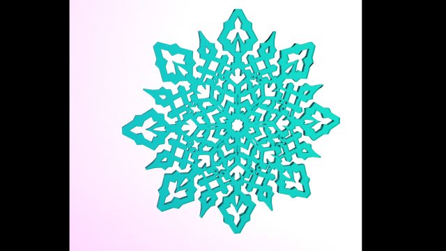 snowflake 3D Модель .c4d .max .obj .3ds .fbx .stl .blend 