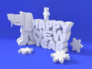 happy new year letter 3D Model
