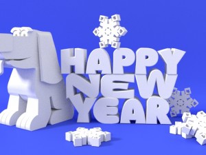 happy new year letter 3D Model