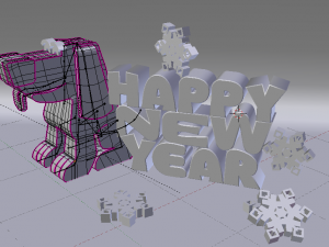 happy new year letter 3D Model