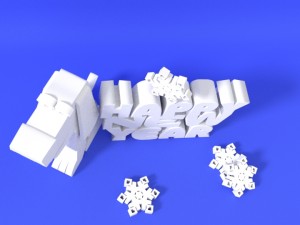 happy new year letter 3D Model