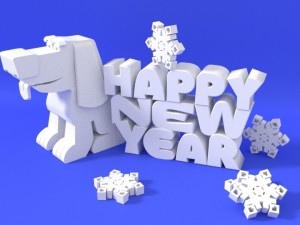 happy new year letter 3D 모델