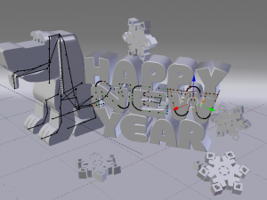 happy new year letter 3D Model