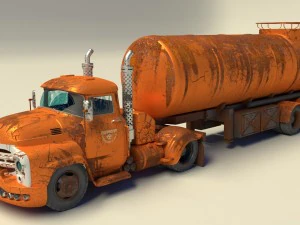 the fuel truck 3D Model