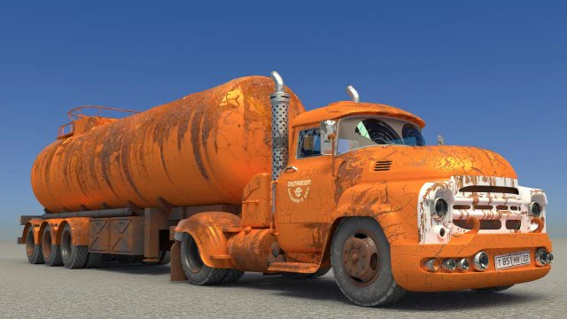 the fuel truck 3D Model .c4d .max .obj .3ds .fbx .stl .blend 
