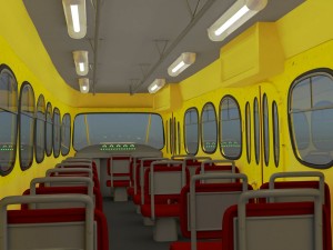 cartoon tram 3Dモデル