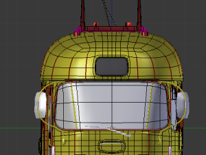 cartoon tram 3Dモデル