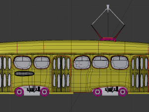 cartoon tram 3Dモデル